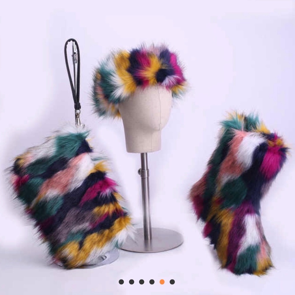 Multicolored Fur Boot Set - Picture 5 of 7